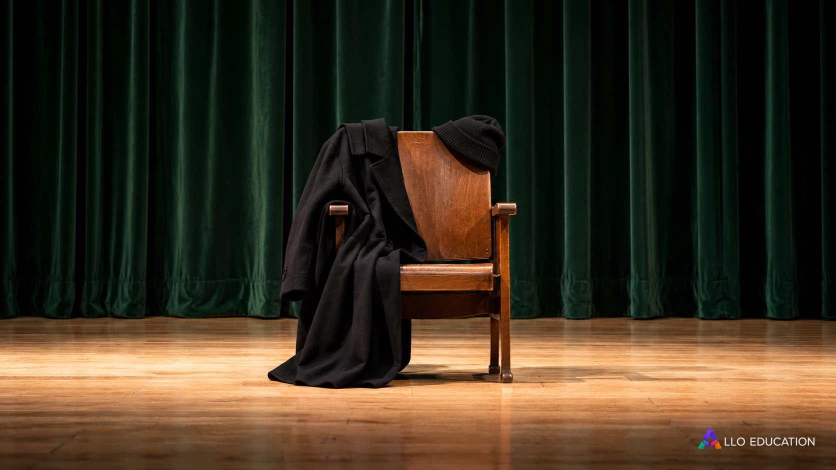 Costume posé sur une chaise de théâtre : un personnage peut en jouer un autre.