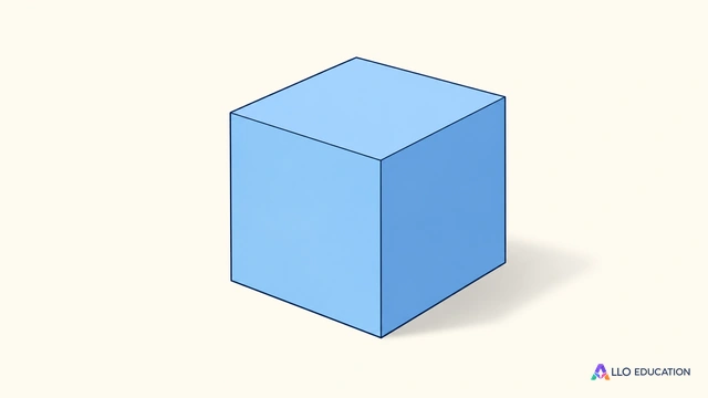Un cube matériel bleu entier, sans inscription ni mesure.