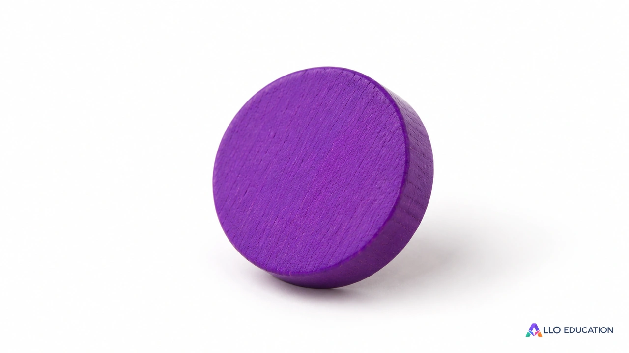 Un jeton rond violet, isolé sans symbole numérique.